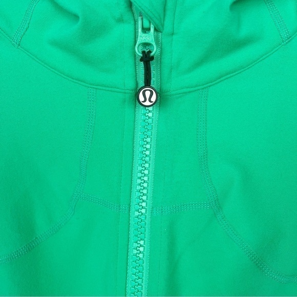 Lululemon | Half  Moon Full Zip Up Hooded Jacket with Ponytail Opening Size 10 - Picture 4 of 6